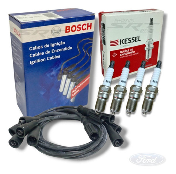Kit Cables De Bujia + 4 Bujias Ford Taunus 2.0 2.3 Todos 0
