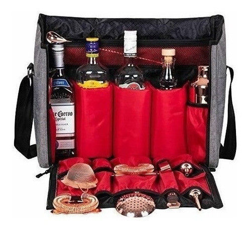 Bolsa De Barman Gris Y Bolsa Con Herramientas De Barra 0