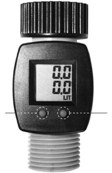 Medidor De Flujo De Agua Digital Rainwave Rw-9fm Lcd 0