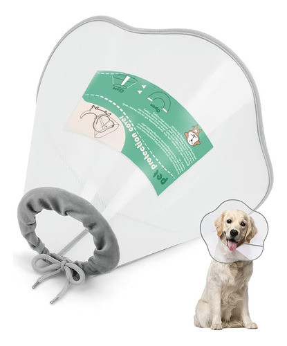 Supet Dog Cone Collar De Recuperación De Mascotas Ajustable 0
