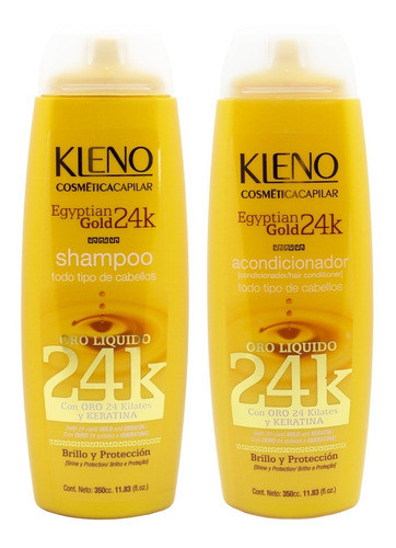 Kleno Egyptian Gold 24k Kit Shampoo + Acondicionador Brillo 0