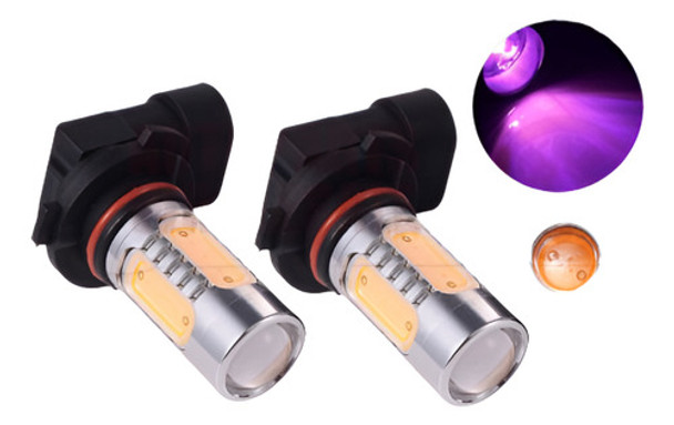 2 X Hb4 Púrpura Rosa 9006 Cob Led Niebla Carro Ligero Proyec 0