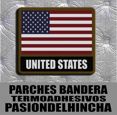 Parche Bandera Con Nombre Estados Unidos 0