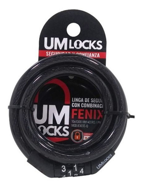 Linga Bici Um Locks 8303s Colores Clave Negro 0