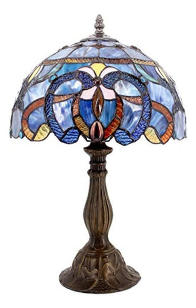 08t Estilo Tiffany Lámpara De Mesa Con Difusor De 8 Pulgadas 0