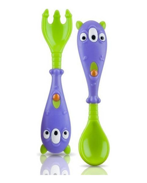 Tenedor Y Cuchara Nuby Monster 0 Tenedor Y Cuchara Nuby Monster 0
