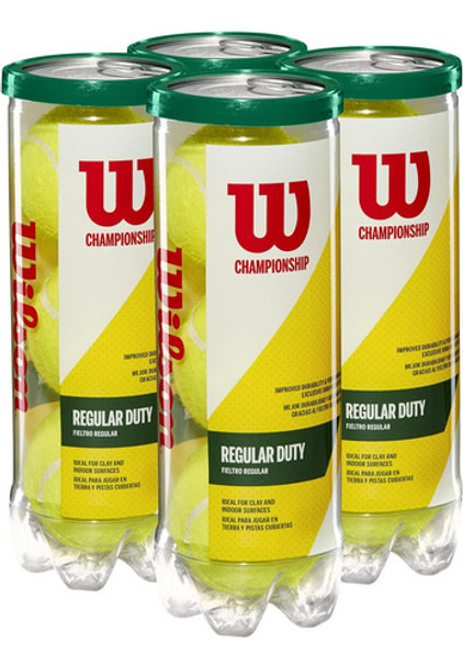 Pelotas De Tenis Wilson Championship Regular Duty 4 Tubos 0