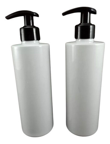 Botella 400ml En Pet Blanca Con Cremera Negra (10 Unid) 0
