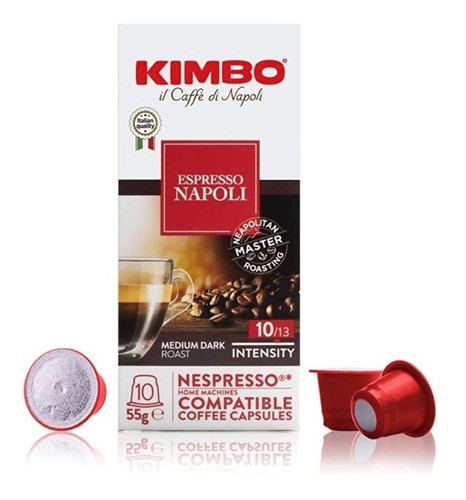 Café Kimbo Italia Cápsula Nespresso Espresso Napoli 10 Cap 0
