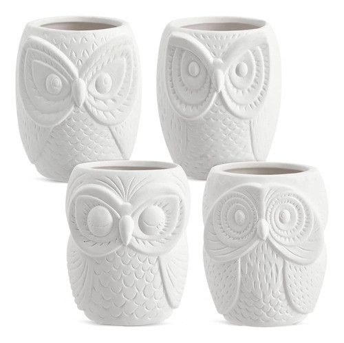 Bright Creations Set De 4 Bricolaje Pinta Tus Propias Maceta 0