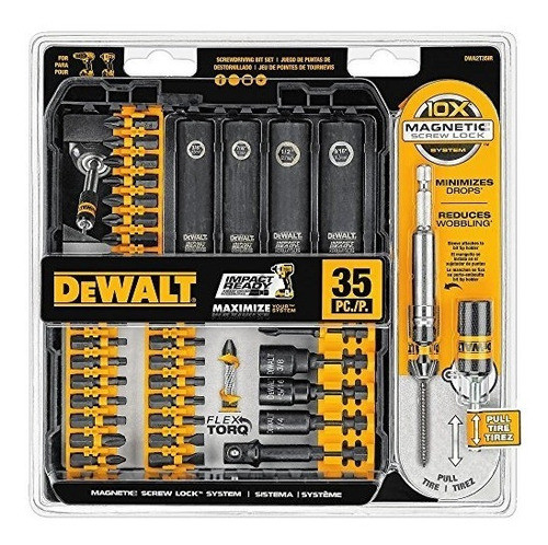 Dewalt Dwa2t35ir Juego De Brocas Atornillador Flextorq De 35 0