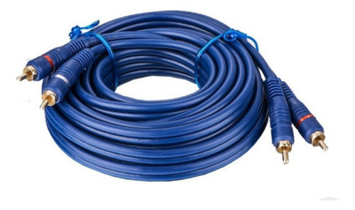 Cable Rca/rca Mallado P/potencias Auto Prof. 6 Mts Negro 0