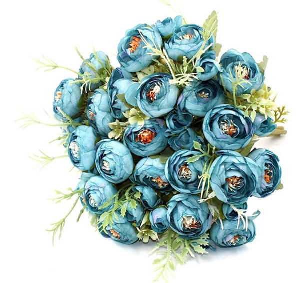 Aufuwa Mini Peonía Flores Artificiales Peonías De Seda Falsa 0