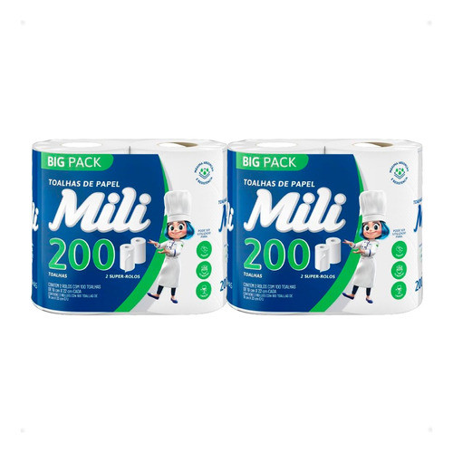 Papel Toalla Cocina Premium Absorbente Pack X2 Mili - Otec 0