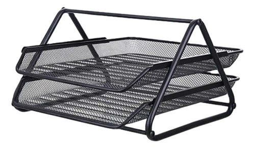 Organizador De Escritorio De Metal Bandeja Doble Febo 0