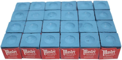 Tizas Master Azul Para Tacos De Villar/ Pool - Pack De 24. 0