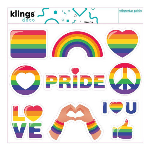 Etiquetas Pride Orgullo Lgbt +love Arcoiris 0
