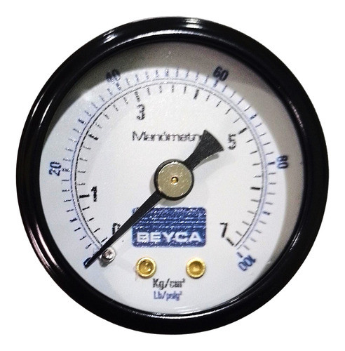 Manómetro 0-7 Kg/cm2 Beyca Mm40-35 (40mm) 0