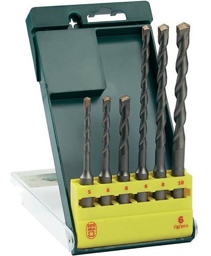 Set Juego Mechas Bosch 6 Piezas Sds Plus Para Rotomartillo 0