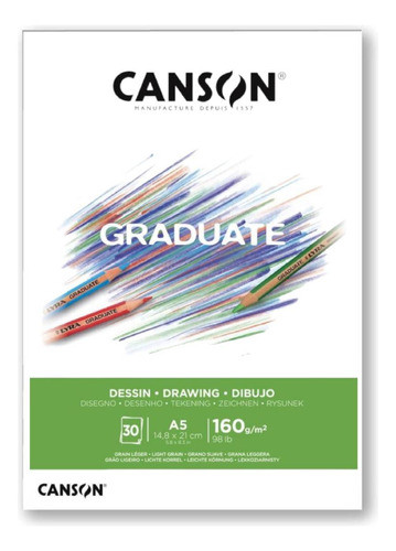 Block Canson Graduate Drawing 160gr. A5 Serviciopapelero 0