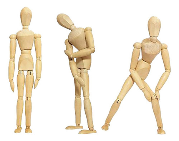 Muñeco Articulado Maniquí De Madera De 30cms. 0