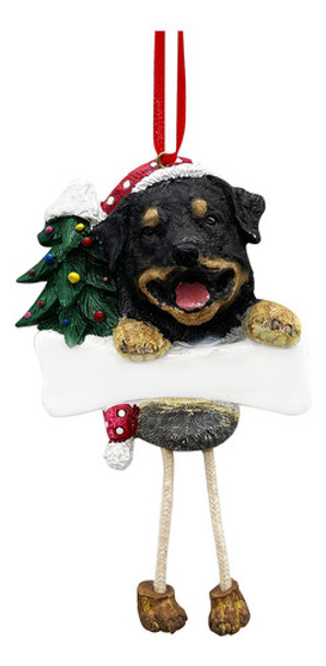 Rottweiler - Adorno De Navidad Con Diseno De Patas Colgantes 0