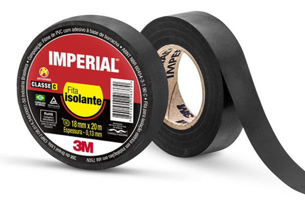 Fita Isolante Imperial 5 Metros X 18mm - 3m - 1 Rolo 0