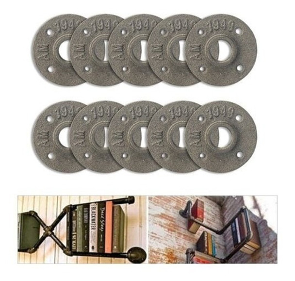 10pcs 3/4  Brida Maleable Roscado Tubo Hierro Guarniciones P 0