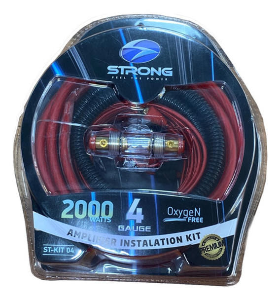 Kit De Cables Gauge 4 Para Instal Potencias Amplificadores 0