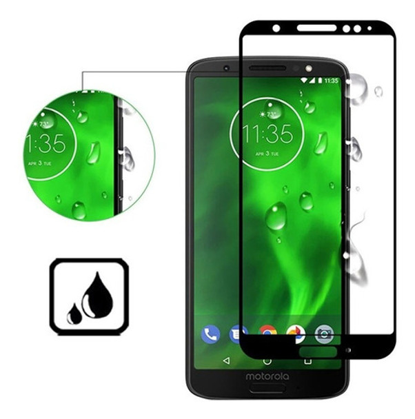 Vidrio Templado Full Glue 9h Para Pantalla Para Moto G6 0