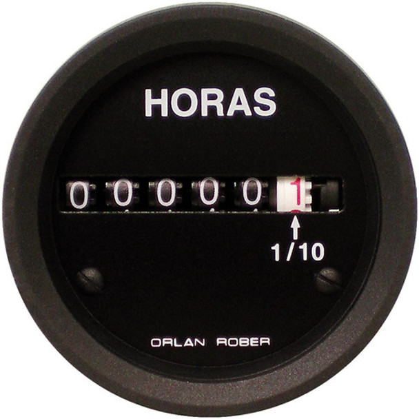 Cuenta Horas Electrico (horimetro) Negro 12-24v Diam: 52mm 0