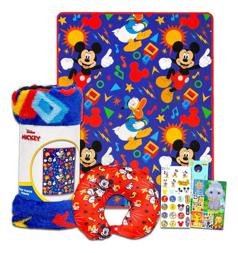 Juego De Manta Y Almohada De Viaje De Mickey Mouse - Paquete 0