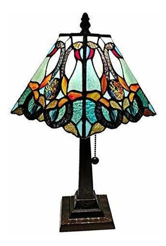 Amora Lighting Mini Lampara De Acento Estilo Tiffany 15  De 0
