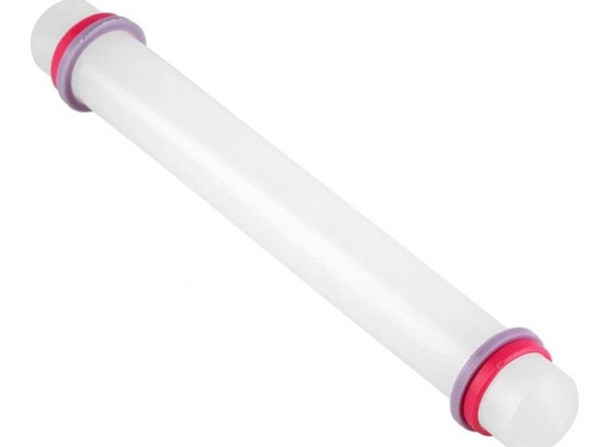 Palo Rodillo Amasar Antiadherente 33cm Repostería Con Aros 0