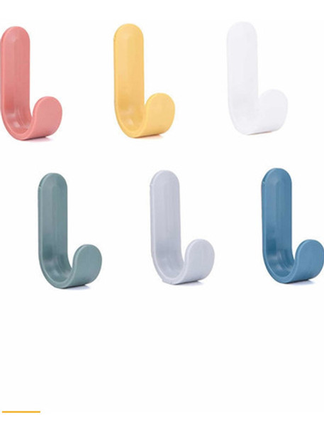 Paquete De 6 Ganchos Adhesivos De Pared Multicolor 0 Paquete De 6 Ganchos Adhesivos De Pared Multicolor 0