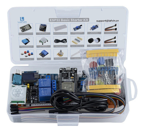 Kit Básico Esp32 Con Wifi Sensores Componentes Display Caja 0