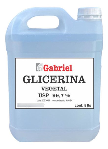 Glicerina Vegetal Usp 99,7 % Liquida 5 Litros 0