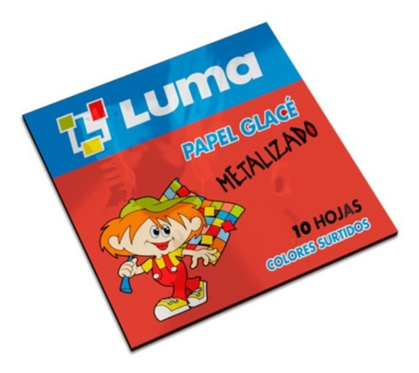 Papel Glace Metalizado 10x10cm X10u X50 Paquetes 0