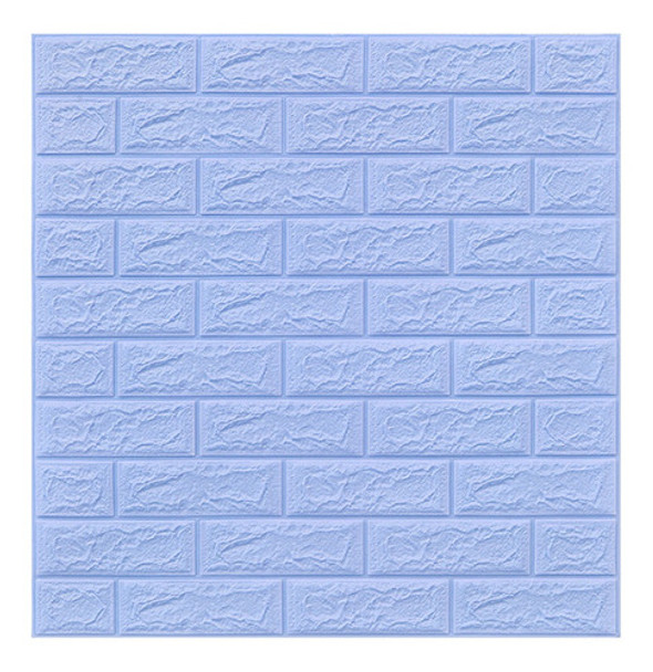 Revestimiento Pared Adhesivo 3d Ladrillo Celeste Pack X 15 0