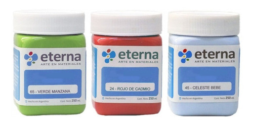 Acrilico - Eterna 250ml X 3 0