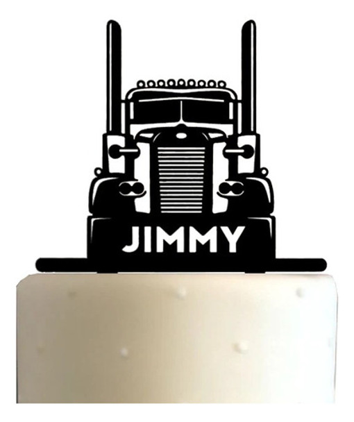 Cake Topper Adorno Torta - Nt Cumple Camion Personalizable 0