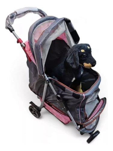 Elegante Cochecito Rosa Para Mascotas - Paseos Con Glamour! 0