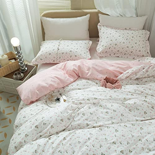 ~? Lifetb Cotton Floral Duvet Cover Queen Girl Pink Flower B 0 ~? Lifetb Cotton Floral Duvet Cover Queen Girl Pink Flower B 0