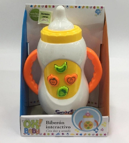 Biberón Interactivo Con Luz Sonido Amarillo - Ok Baby 0