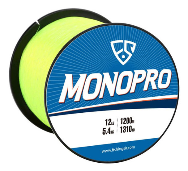 Nylon Mono Línea Pesca Verde Limón/amarillo 0