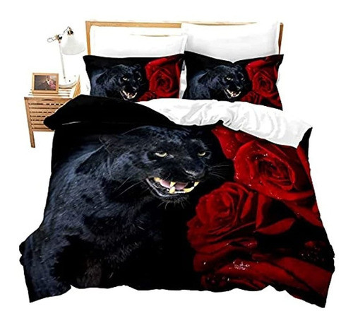 Juego De Funda Nórdica Feelyou Leopard Juego De Cama King Si 0