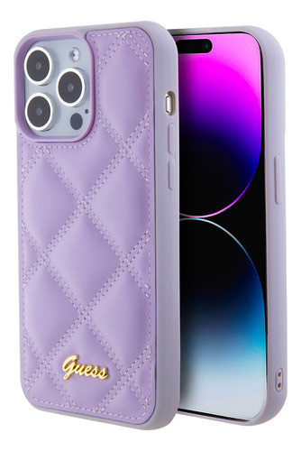 Protector Guess Para iPhone 15 Pro Max Cuero Purpura 0