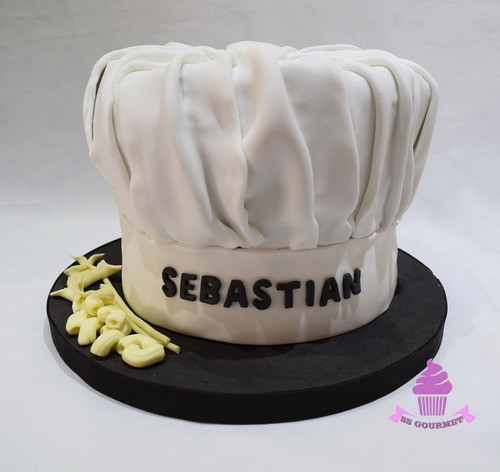 Torta Gorro Chef Cocinero Pastelero Fideos Personalizada 0