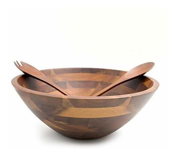 Aidea Grande De Servir Madera Cuencos De Ensalada Con Servid 0