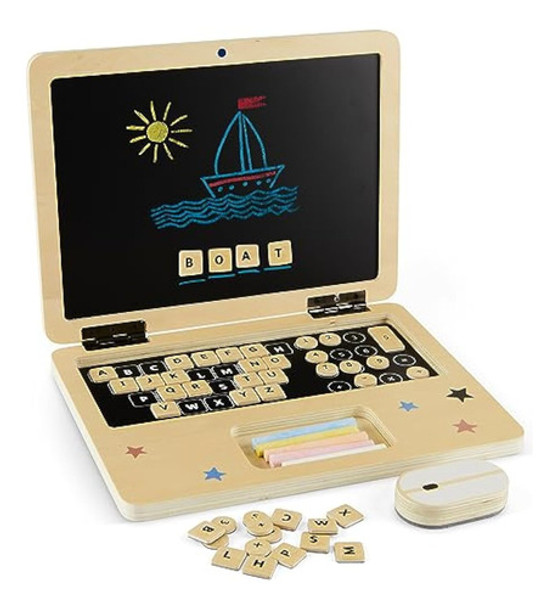 Litti City Juego De Computadora De Madera Para 0